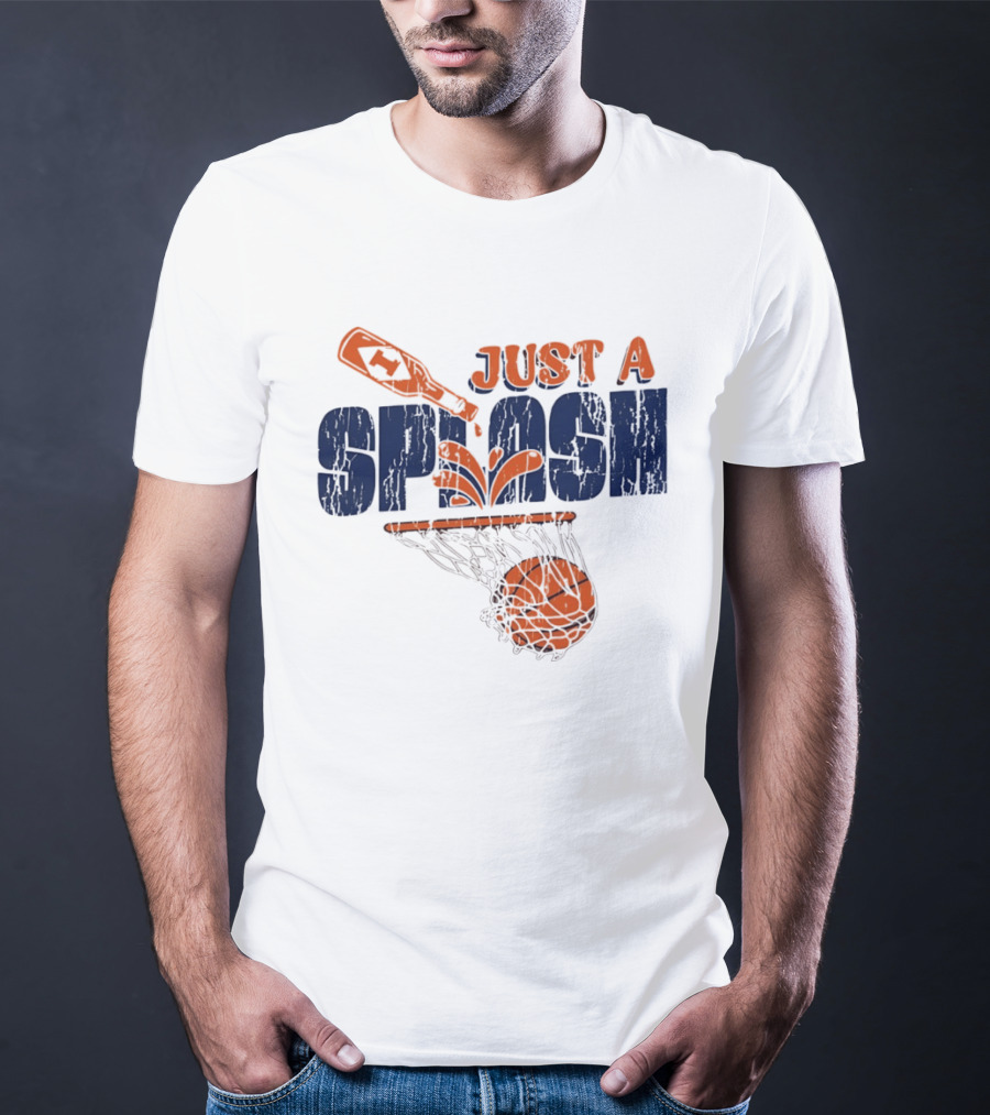 University Of Illinois Illini NCAA Basketball Just A Splash Net And Ball Motif T-Shirt