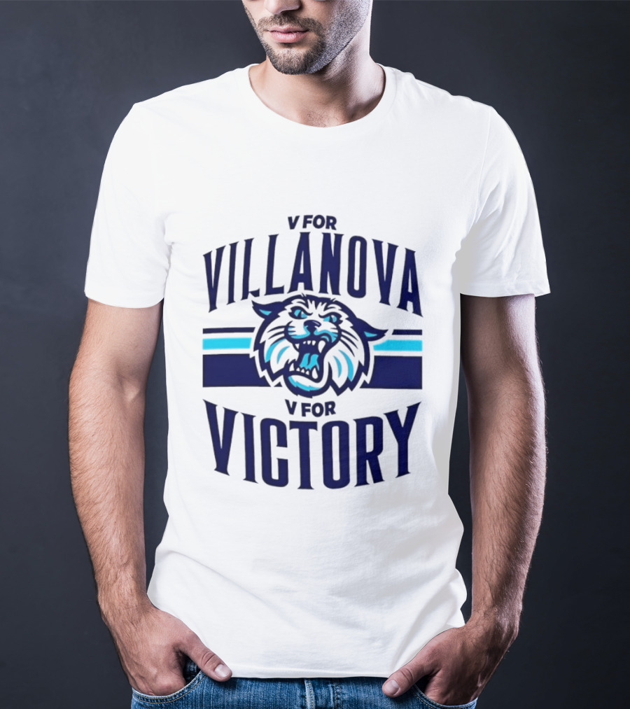 V For Villanova V For Victory Wildcats T-Shirt