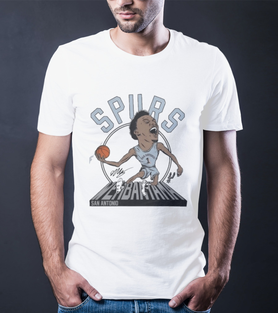 Victor Wembanyama San Antonio Spurs Basketball Caricature T-Shirt