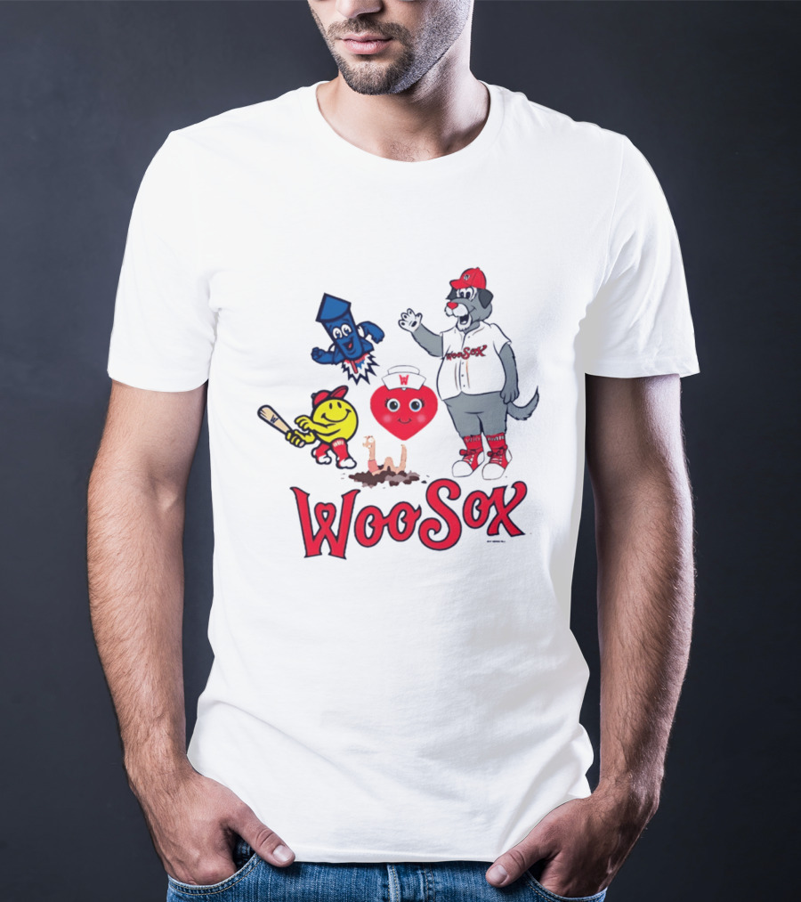 WooSox Baseball Team Central Masscots Characters T-Shirt