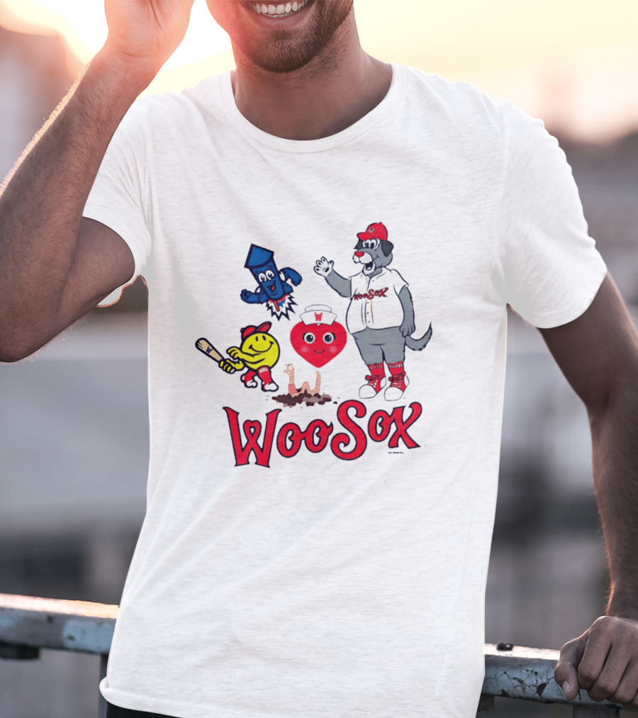 WooSox Baseball Team Central Masscots Characters T-Shirt