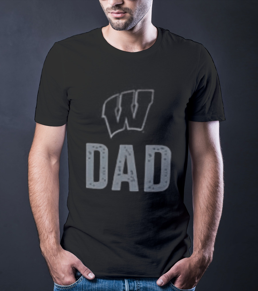 Wisconsin Badgers Dad Father's Day 2026 Two Sided T-Shirt