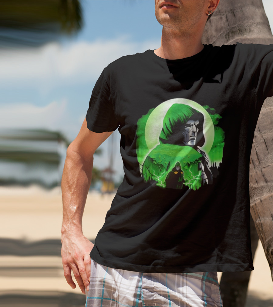 Doctor Doom Green Hooded Emperor Power T-Shirt