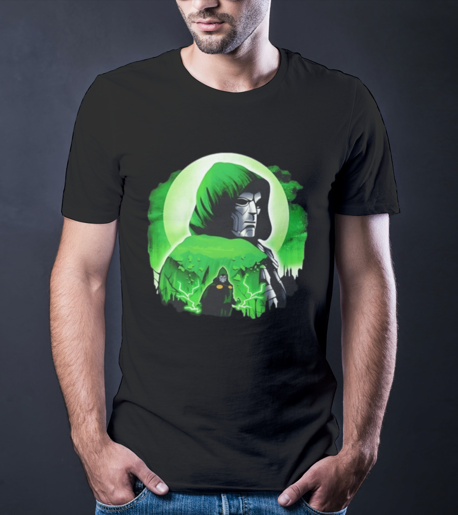 Doctor Doom Green Hooded Emperor Power T-Shirt