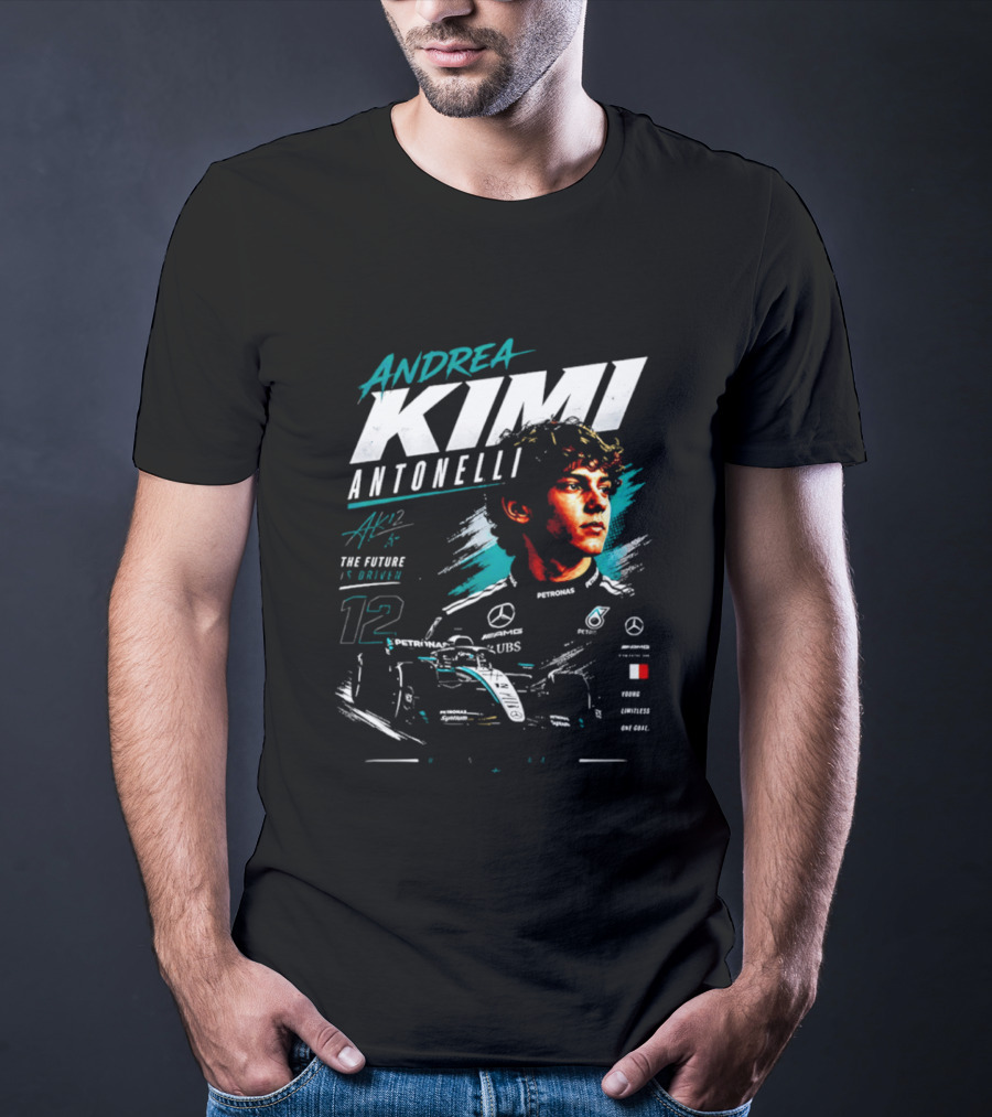 Andrea Kimi Antonelli Racing Future Driven F1 Mercedes AMG 12 T-Shirt