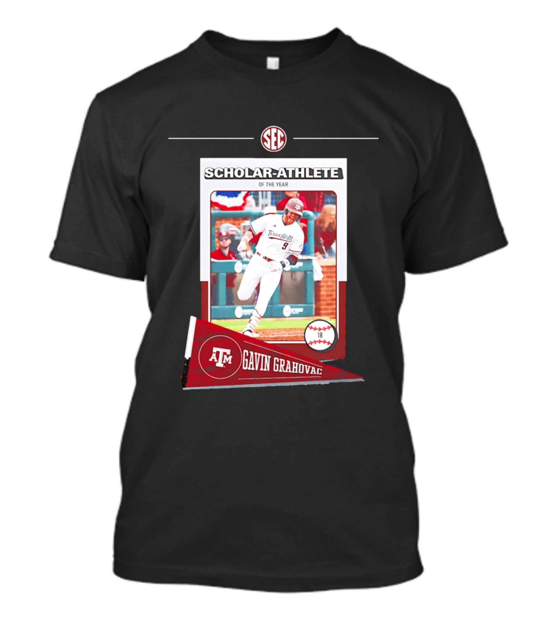 Texas A&M Gavin Grahovac SEC Scholar Athlete Baseball 2026 T-Shirt