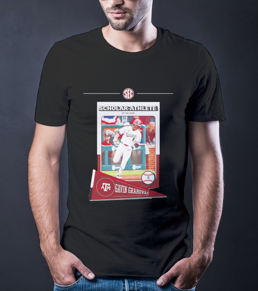 Texas A&M Gavin Grahovac SEC Scholar Athlete Baseball 2026 T-Shirt