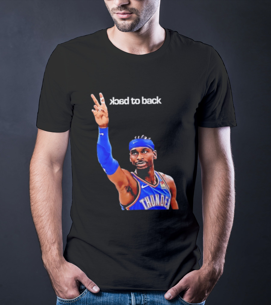 Shai Gilgeous Alexander Back To Back 2025 26 Kia NBA MVP Thunder T-Shirt