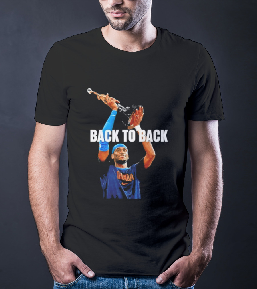 Shai Gilgeous Alexander OKC Thunder Basketball Back To Back T-Shirt