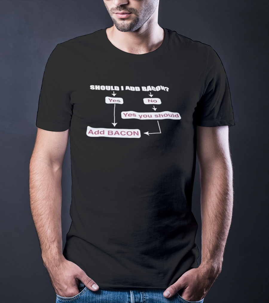 Should I Add Bacon Yes No Yes You Should Add Bacon Add Bacon T-Shirt