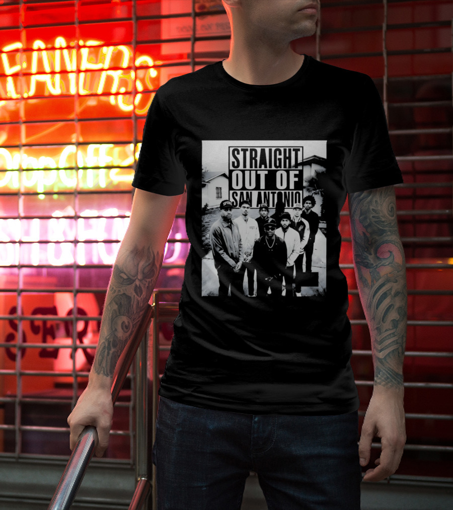 Straight Out Of San Antonio Spurs Team Players T-Shirt