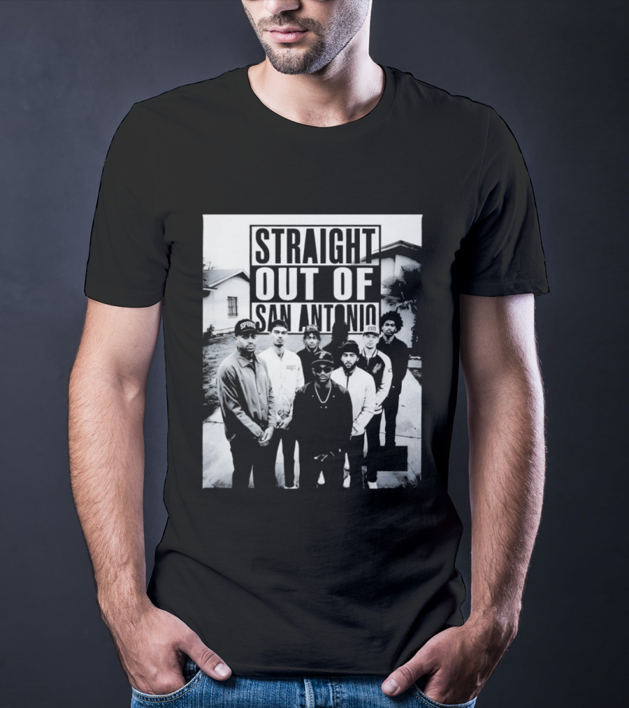Straight Out Of San Antonio Spurs Team Players T-Shirt