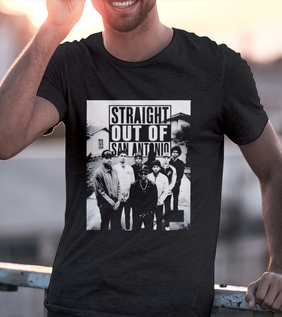 Straight Out Of San Antonio Spurs Team Players T-Shirt