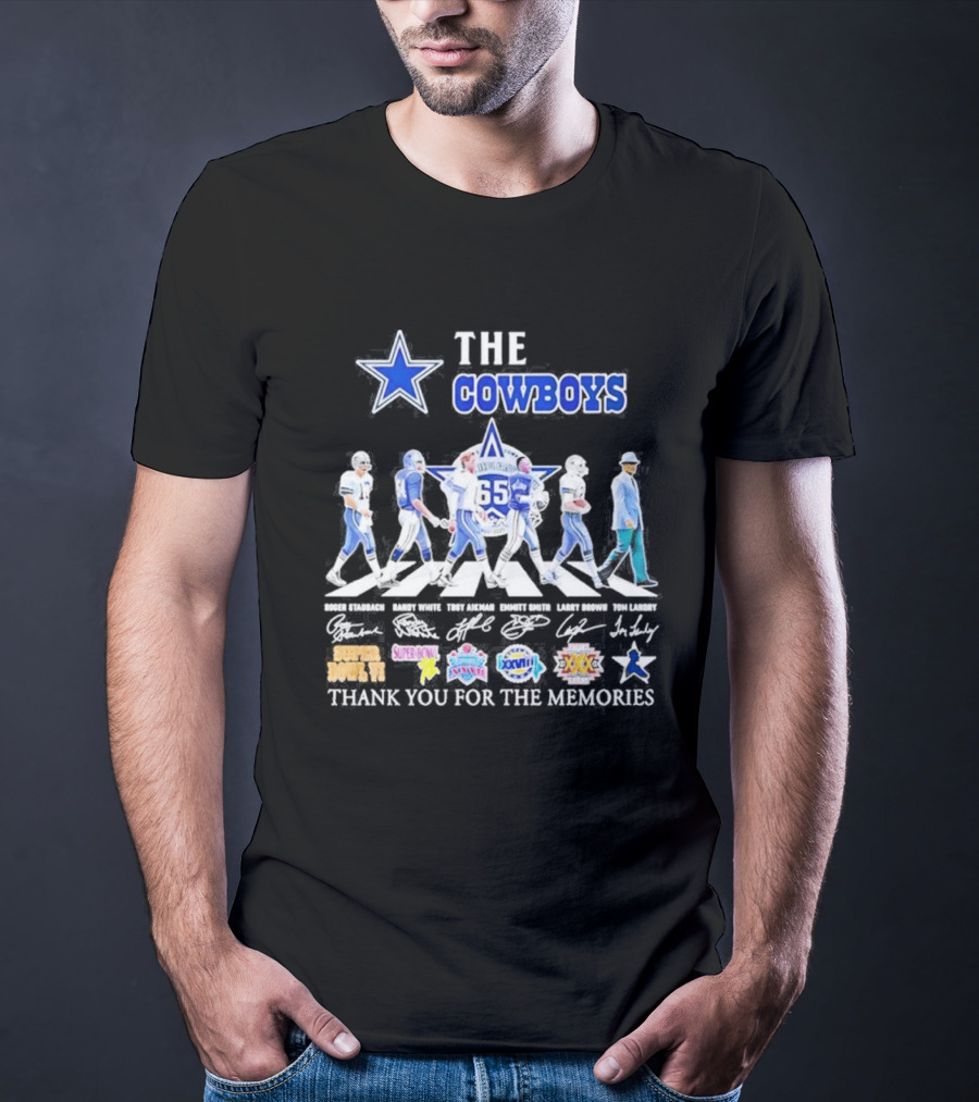 The Cowboys 65th Anniversary Thank You For The Memories Super Bowl Championships T-Shirt