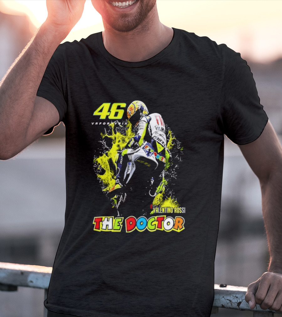Valentino Rossi 46 VR46 The Doctor Motorcycle Racing T-Shirt