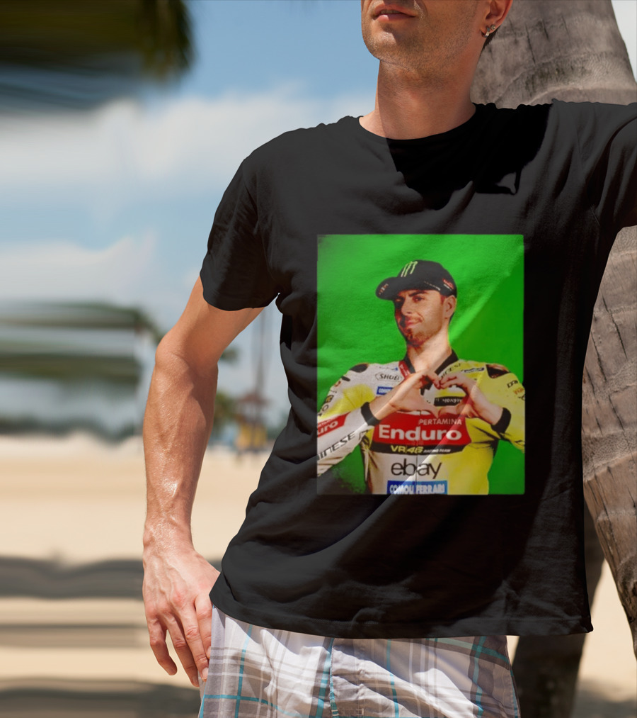 Valentino Rossi Motogp Legend Heart Sign VR46 Enduro Racing Yellow T-Shirt