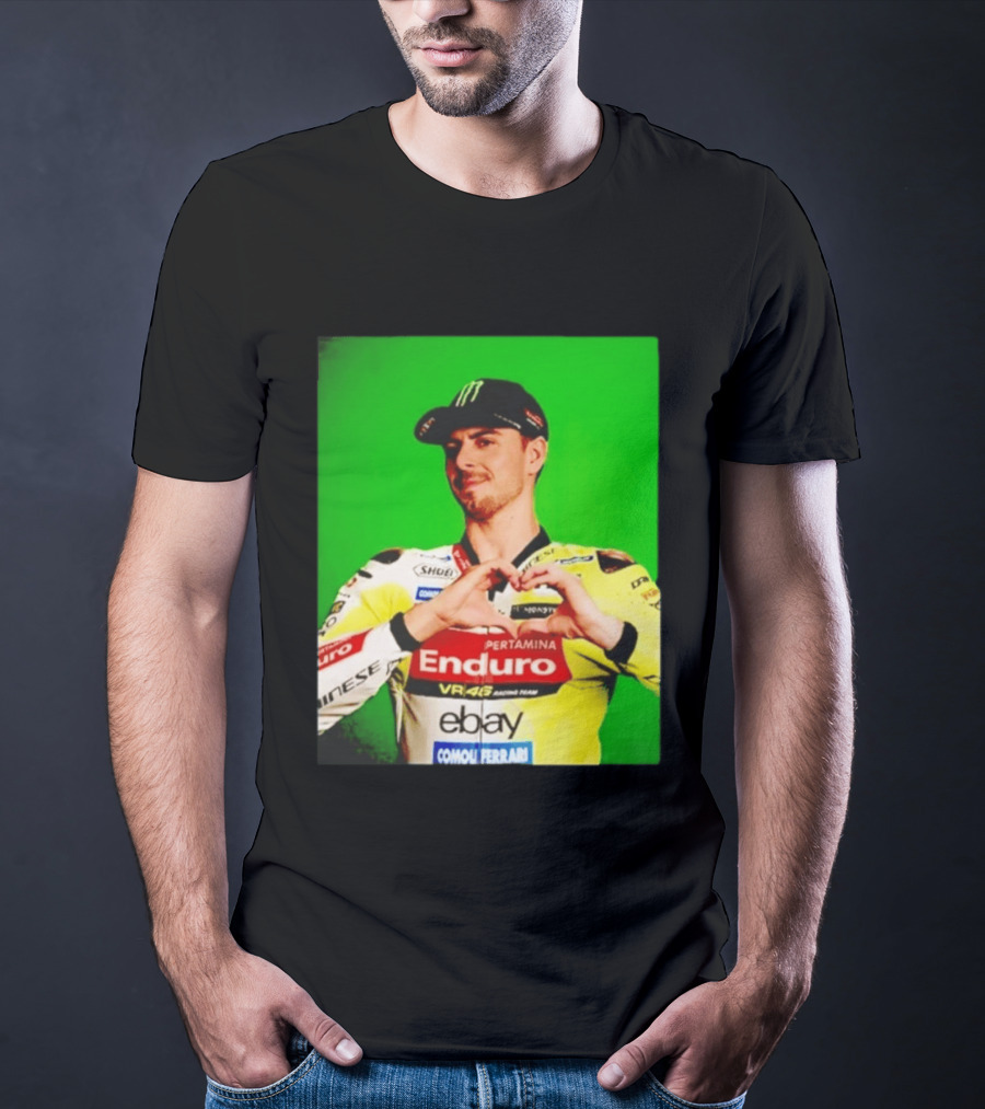 Valentino Rossi Motogp Legend Heart Sign VR46 Enduro Racing Yellow T-Shirt