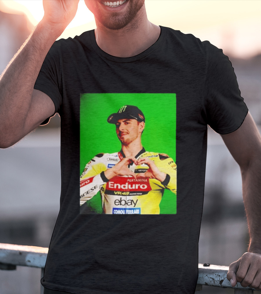 Valentino Rossi Motogp Legend Heart Sign VR46 Enduro Racing Yellow T-Shirt
