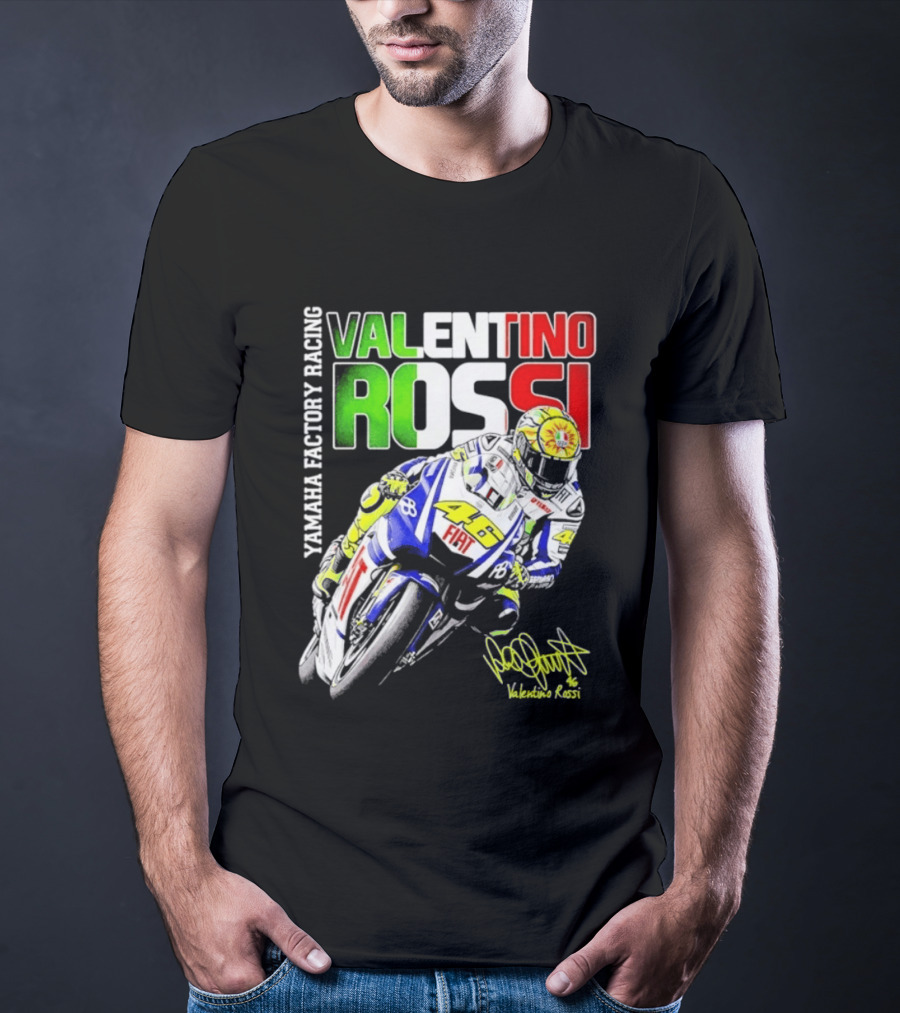 Valentino Rossi Yamaha Factory Racing Motogp Fiat Racing T-Shirt