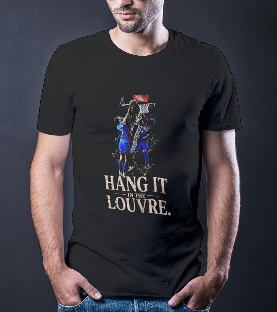Victor Wembanyama Wemby Rising Above Chet And SGA Hang It In The Louvre T-Shirt