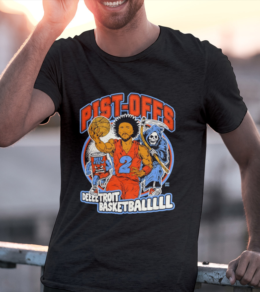 Pist Offs Detroit Basketballl Cade Cunningham Beef Stew Grim Reaper T-Shirt