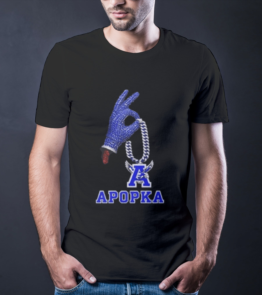 Drake Iceman Apopka Blue Hand Glove Necklace T-Shirt