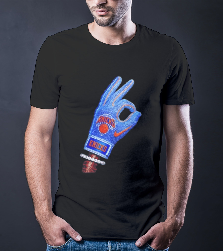 Drake Iceman New York Knicks Hand Glove Basketball T-Shirt