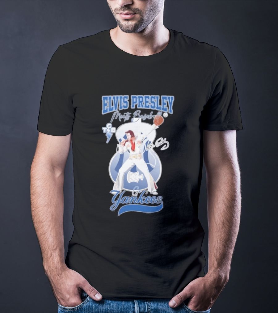 Elvis Presley Meets Yankees Legends T-Shirt