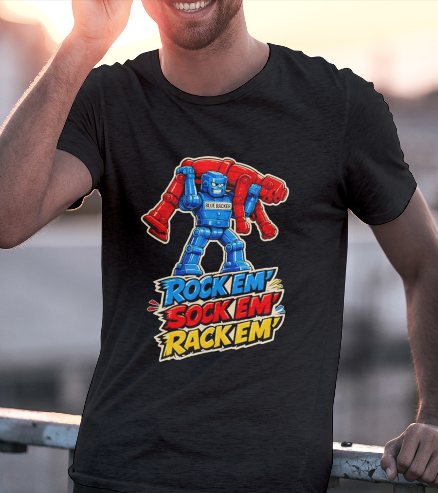 The Spiral Lucas DaSilva Blue Racker Rock Em' Sock Em' Rack Em T-Shirt