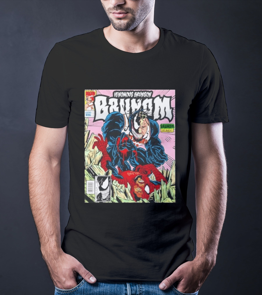 Venomous Brunson Brunom Knicks Comic Style Venom Spiderman Mashup T-Shirt