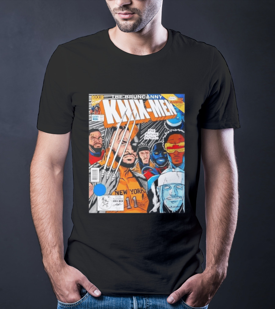 Jalen Brunson New York Bruncanny Knix Men Comic Knicks T-Shirt