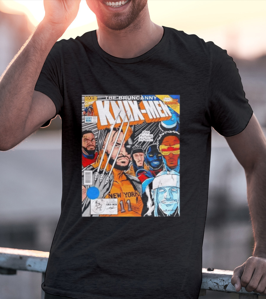 Jalen Brunson New York Bruncanny Knix Men Comic Knicks T-Shirt