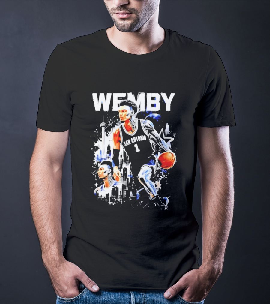 Wemby Half Alien Victor Wembanyama San Antonio Spurs Basketball Player T-Shirt