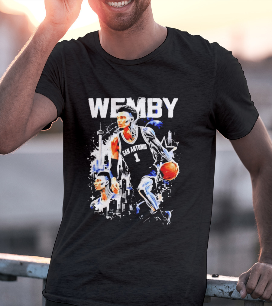 Wemby Half Alien Victor Wembanyama San Antonio Spurs Basketball Player T-Shirt