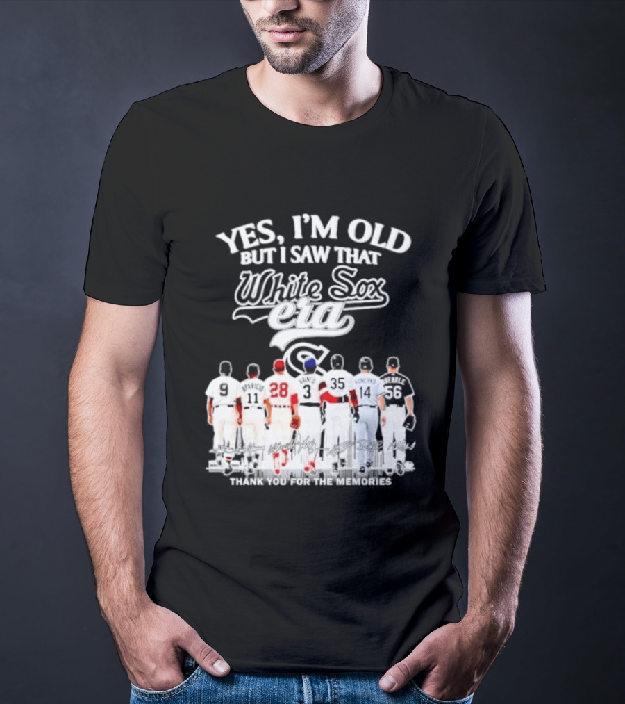 Yes I'm Old But I Saw That White Sox Era Players Skyline T-Shirt