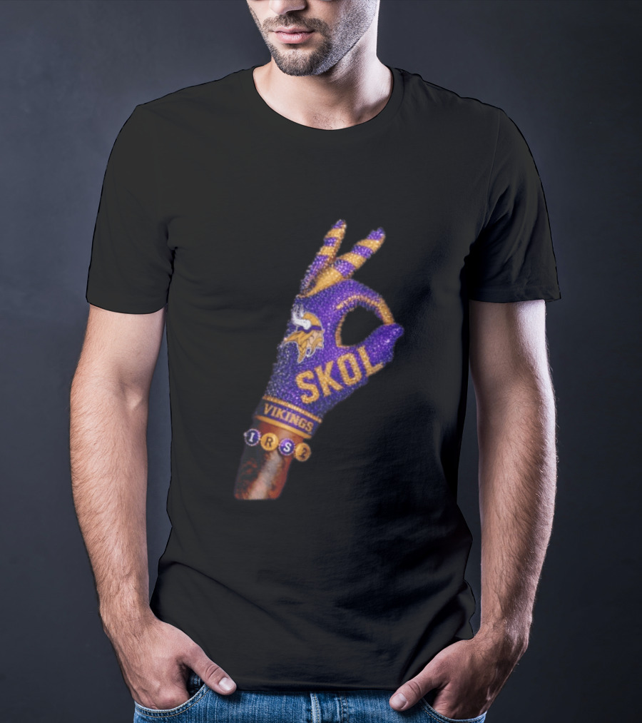 Minnesota Vikings Skol Isaiah Rodgers Iceman Glove T-Shirt