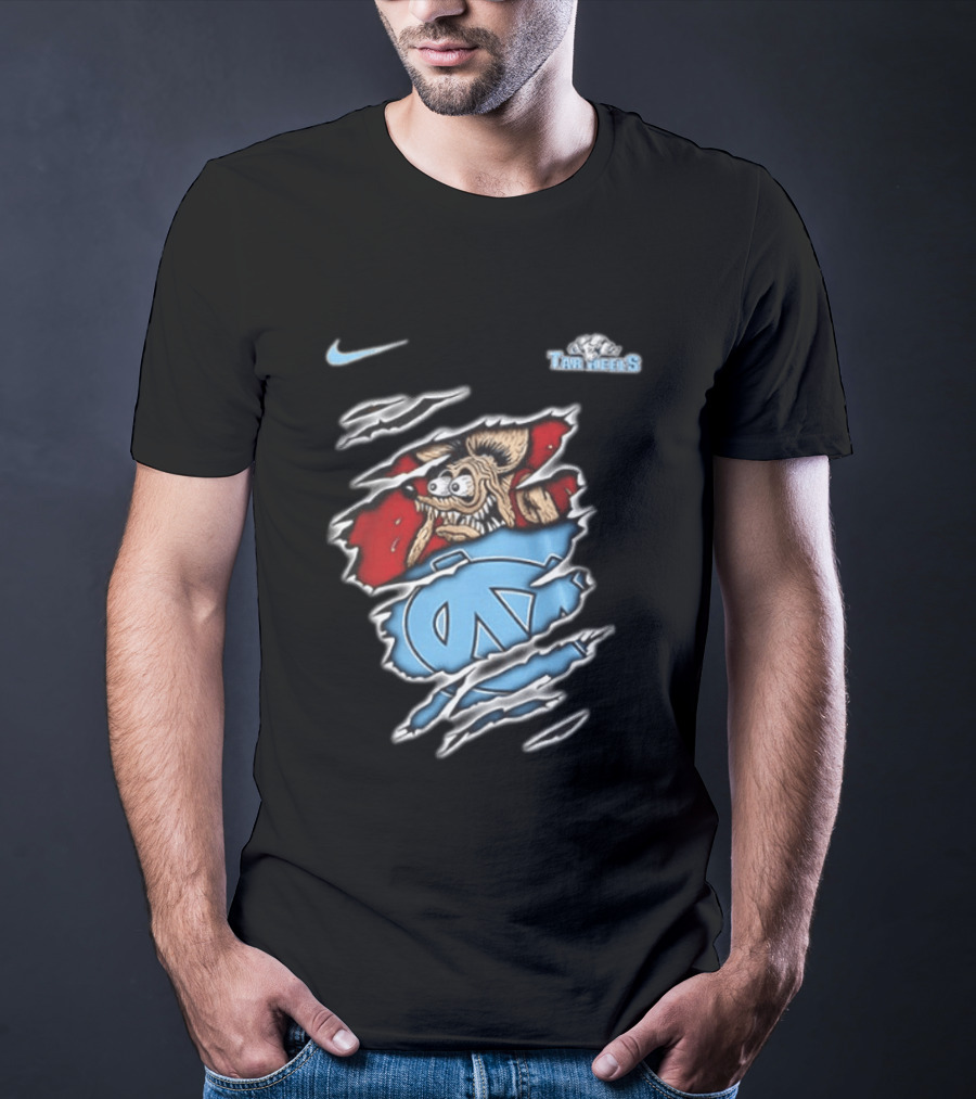 Nike North Carolina Tar Heels NCAA Rat Fink Built To Not To Bow Blue White T-Shirt