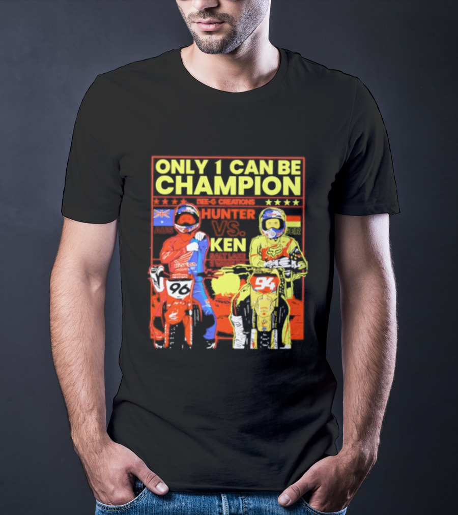 Hunter Lawrence Vs Ken Roczen Only 1 Can Be Champion Motorcycle Race T-Shirt