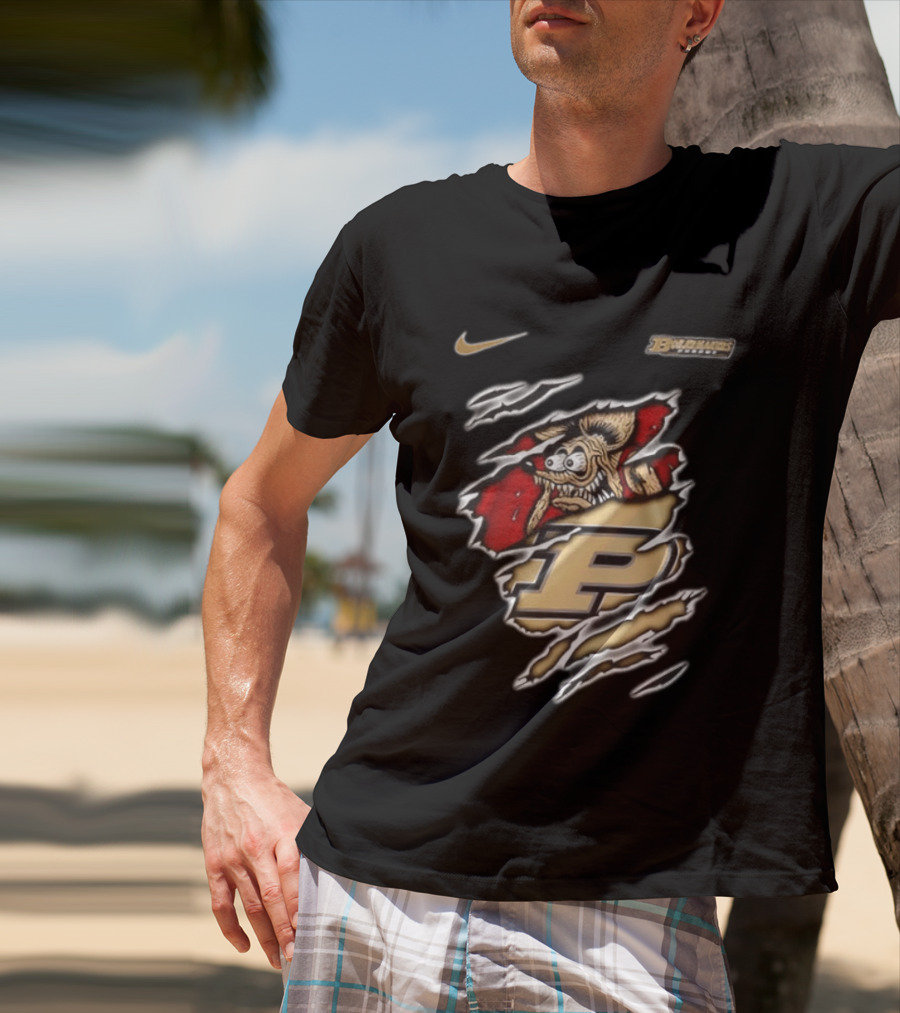 Nike Purdue Boilermakers Rat Fink Graphic NCAA Built To Not Bow T-Shirt