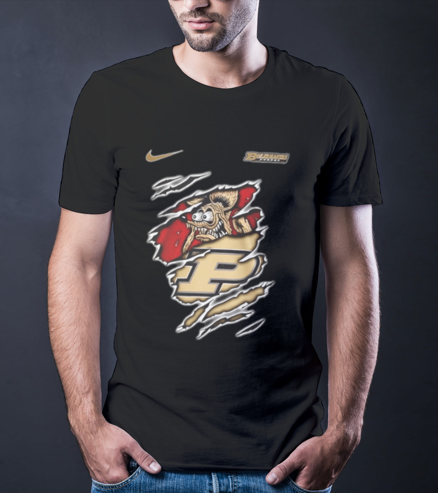 Nike Purdue Boilermakers Rat Fink Graphic NCAA Built To Not Bow T-Shirt