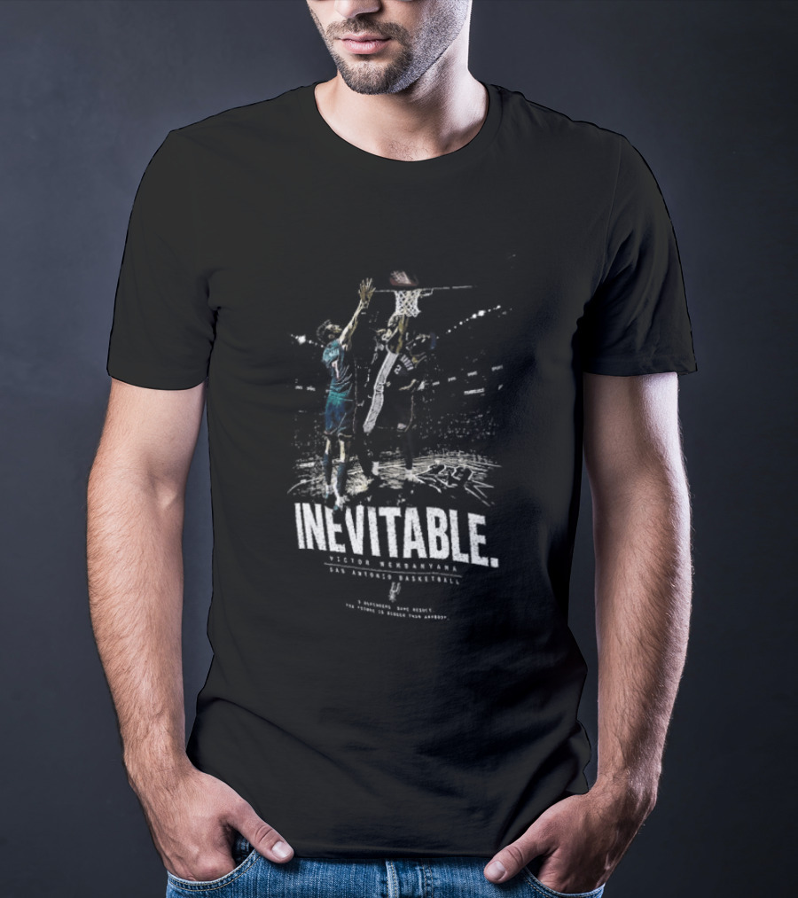 Inevitable Victor Wembanyama San Antonio Spurs Basketball Triumph Three Different Same Result T-Shirt