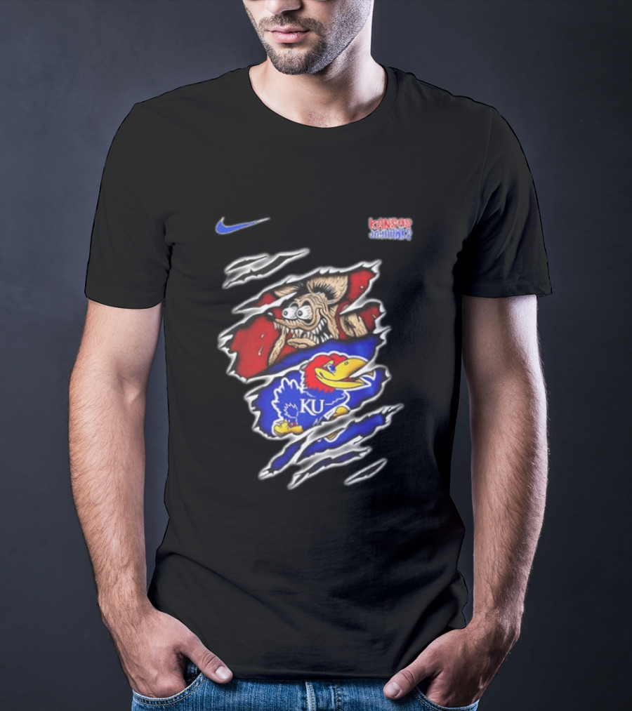 Kansas Jayhawks NCAA Nike Rat Fink Built To Not Bow KU Jayhawk T-Shirt