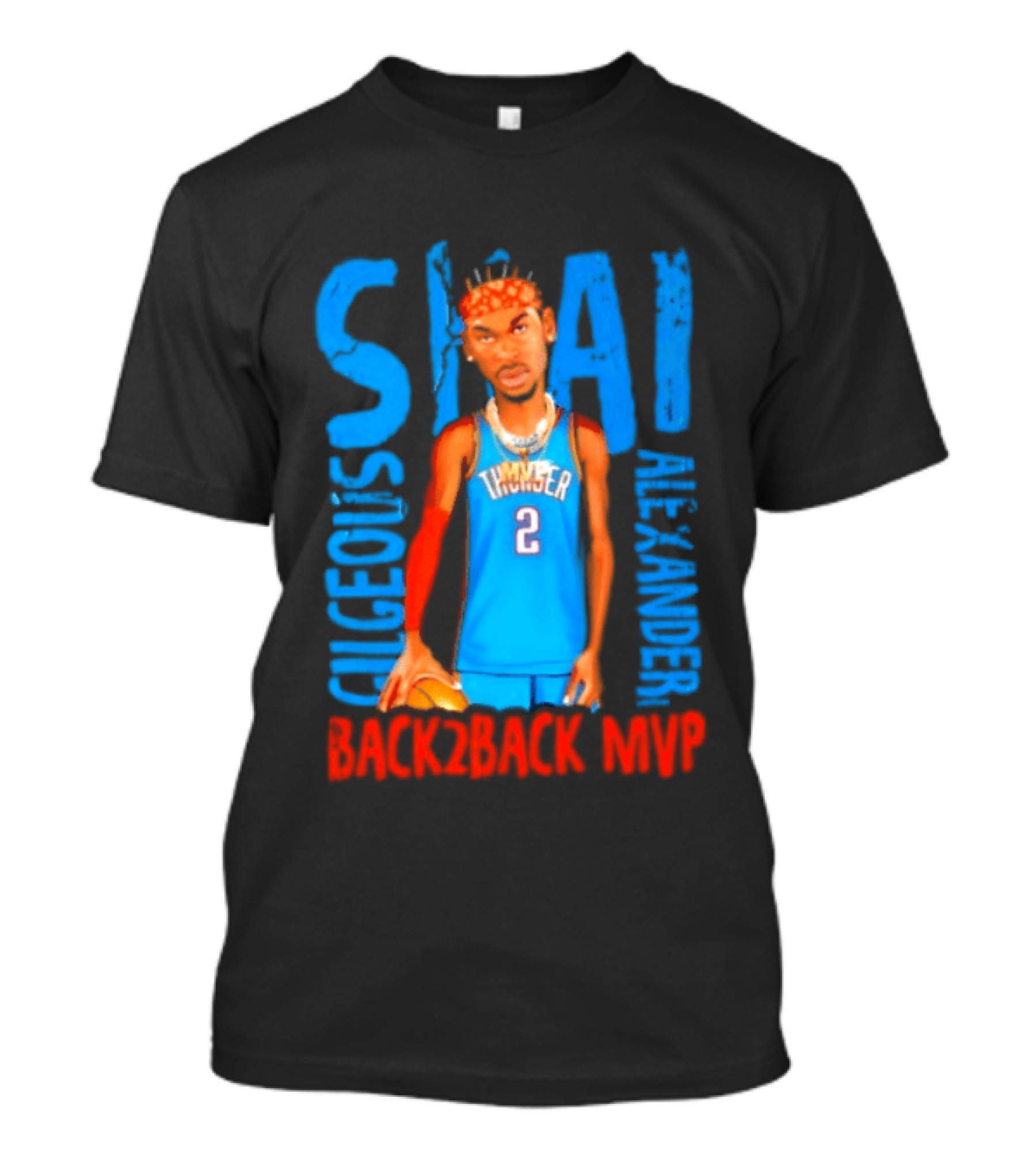Shai Gilgeous Alexander Back 2 Back MVP Oklahoma City T-Shirt