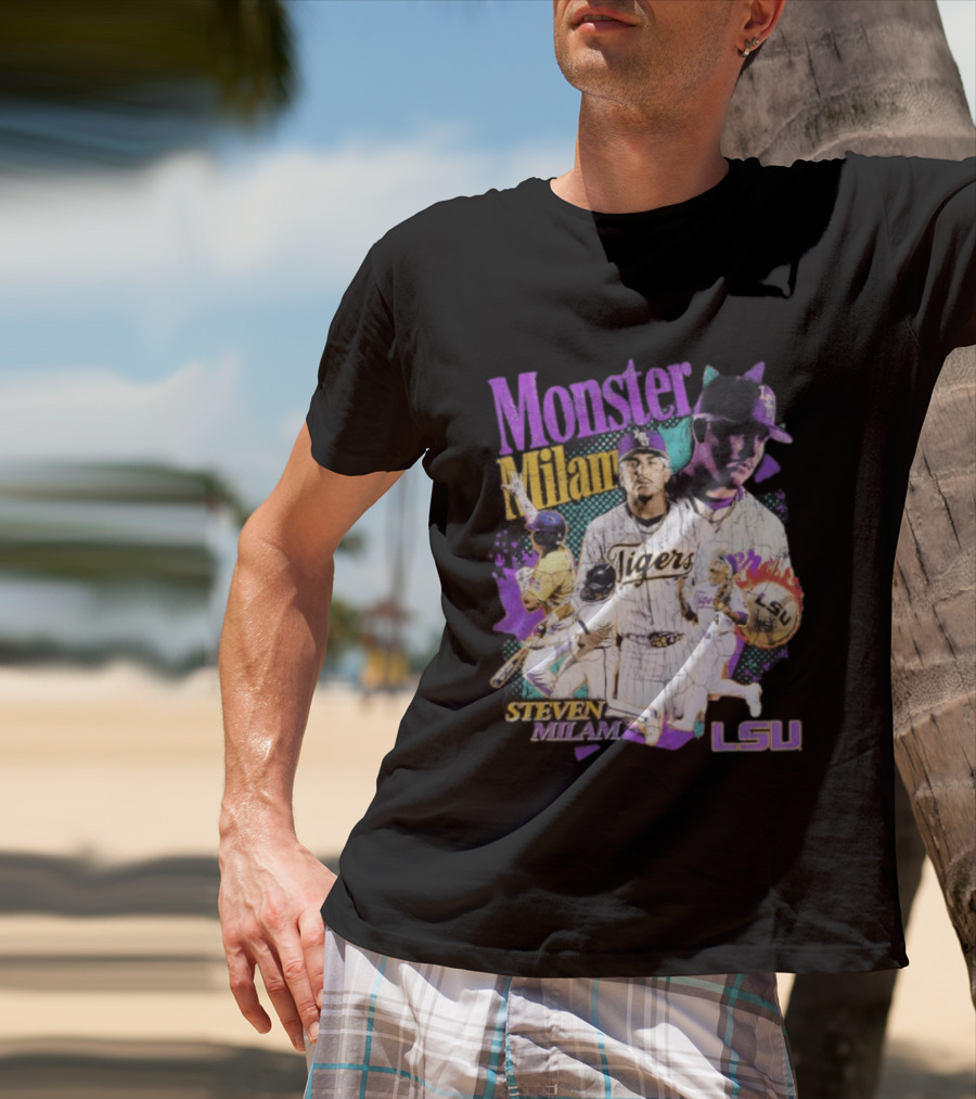Monster Milam LSU Tigers Steven Milam Baseball T-Shirt
