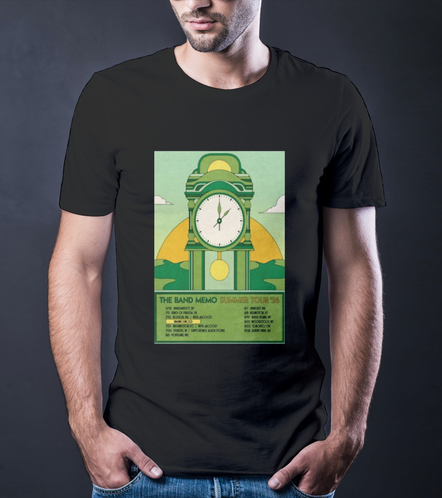 The Band Memo Summer Tour 2026 Amagansett King Of Prussia Boston Washington Missoula Portland Amherst Killington Woodstock Toronto Asbury Park T-Shirt