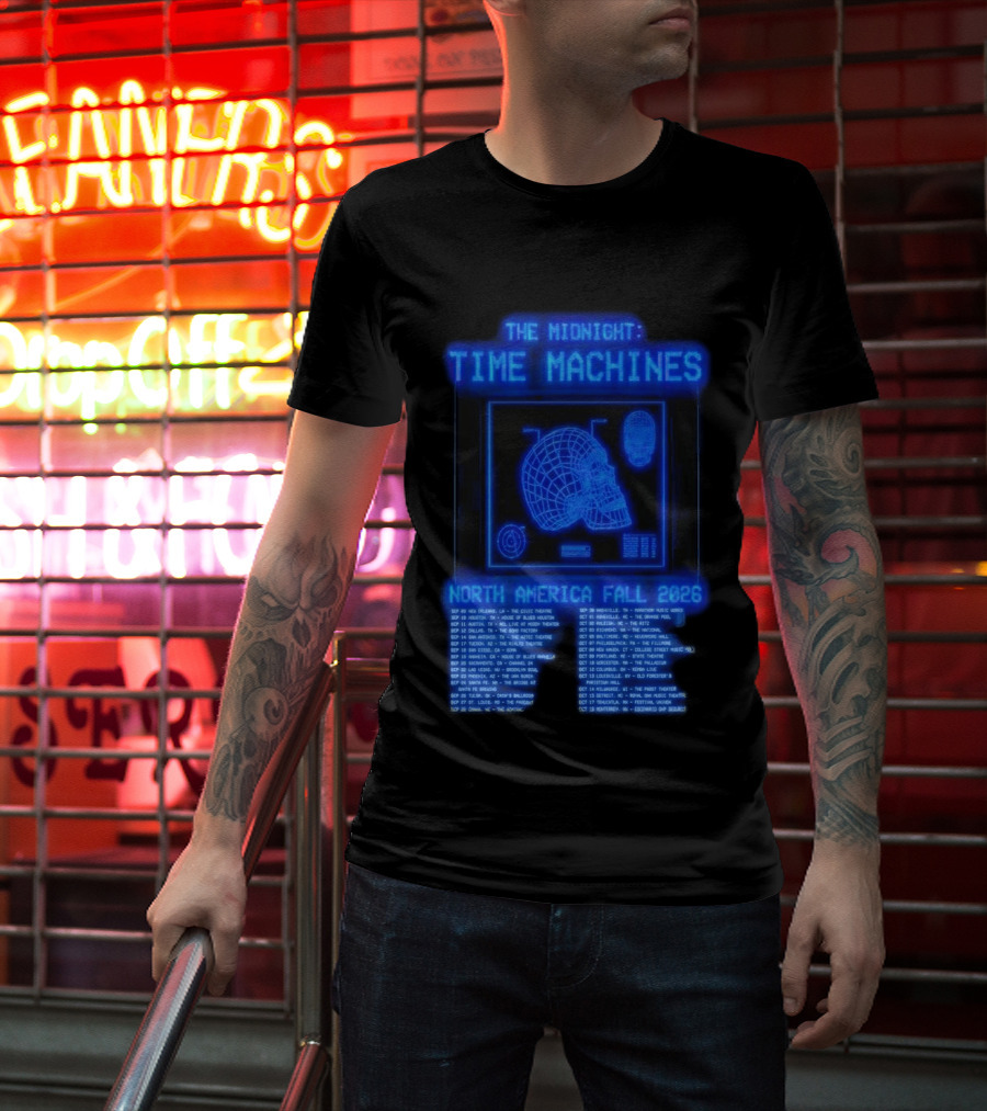 The Midnight Time Machines Tour Dates North America Fall 2026 T-Shirt