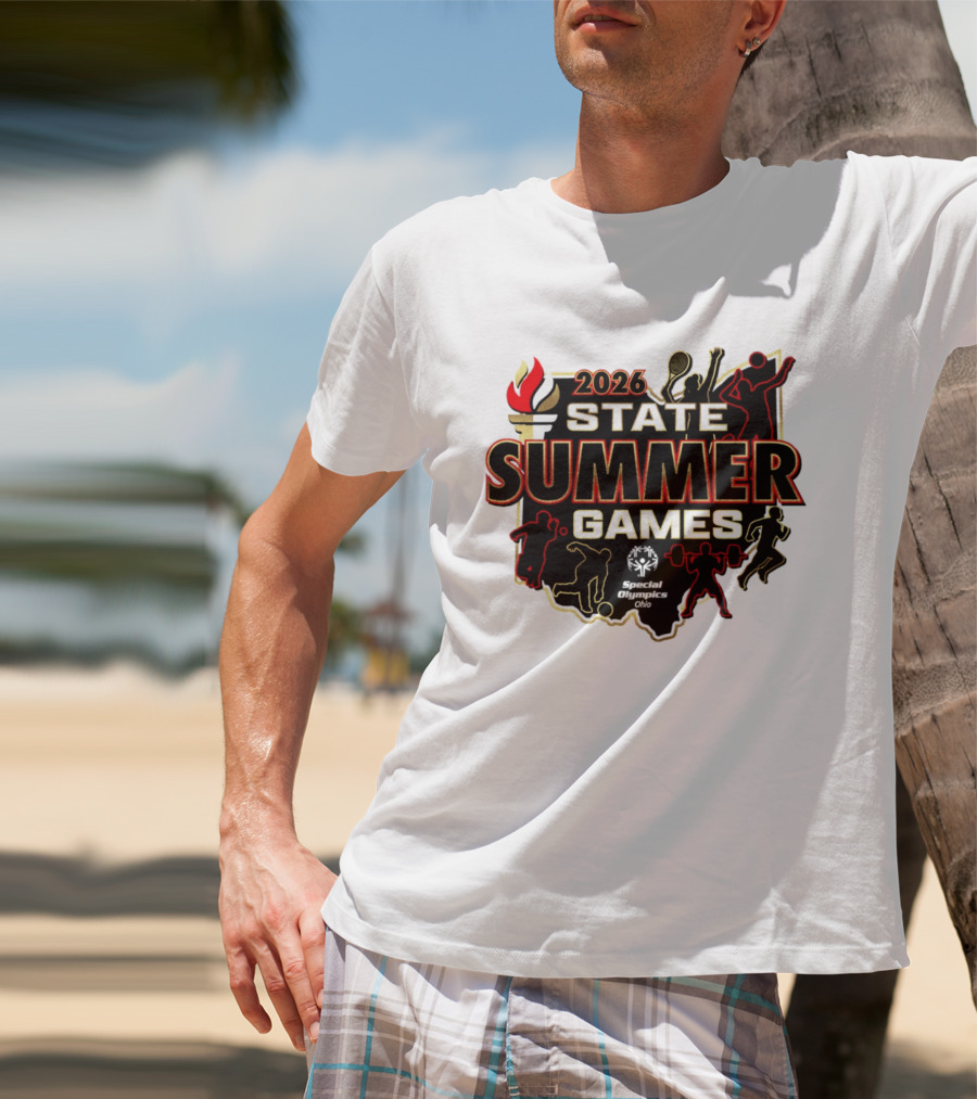 2026 State Summer Games Athletic Silhouettes And Torch T-Shirt
