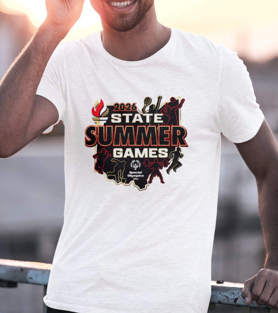 2026 State Summer Games Athletic Silhouettes And Torch T-Shirt