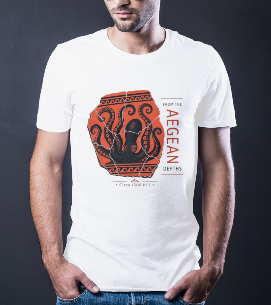 Ancient Aegean Octopus From The Aegean Depths Circa 1500 BCE T-Shirt