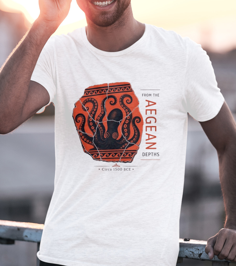 Ancient Aegean Octopus From The Aegean Depths Circa 1500 BCE T-Shirt